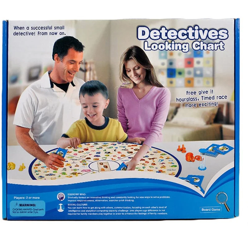 Educational Toys Kids  Detectives Card Looking Chart Board Game for Child Puzzle Brain Reaction Training Game Family Game Toy