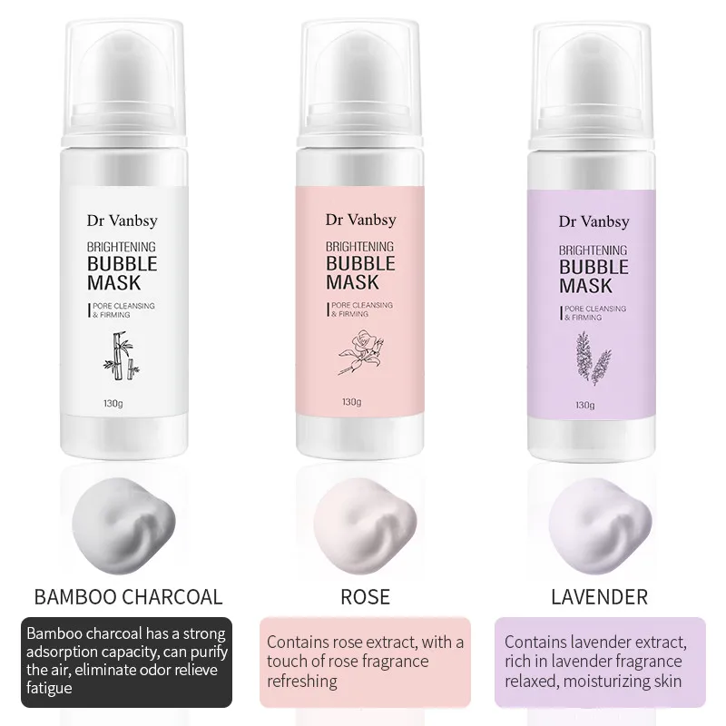 Wholesale Private Label  Face Care Products Deep Cleansing Moisturizing Bubble Clay Mask Customized logo