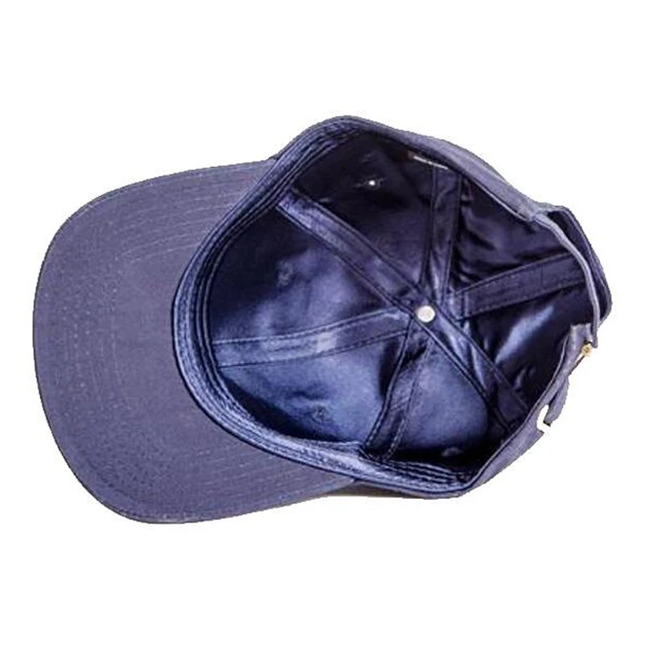 New Design Blank Vintage Custom Silk Satin Lined Baseball Hats Cap For Men