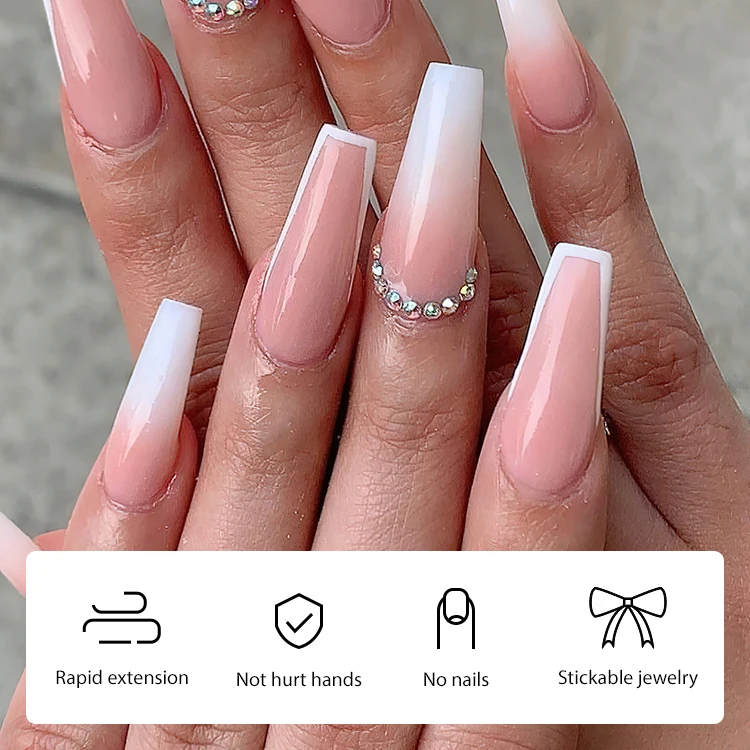 New Fashion Nude PINK Liquid Nail Building Gel Soak Off Extend UV Gel Polish For Nail Salon