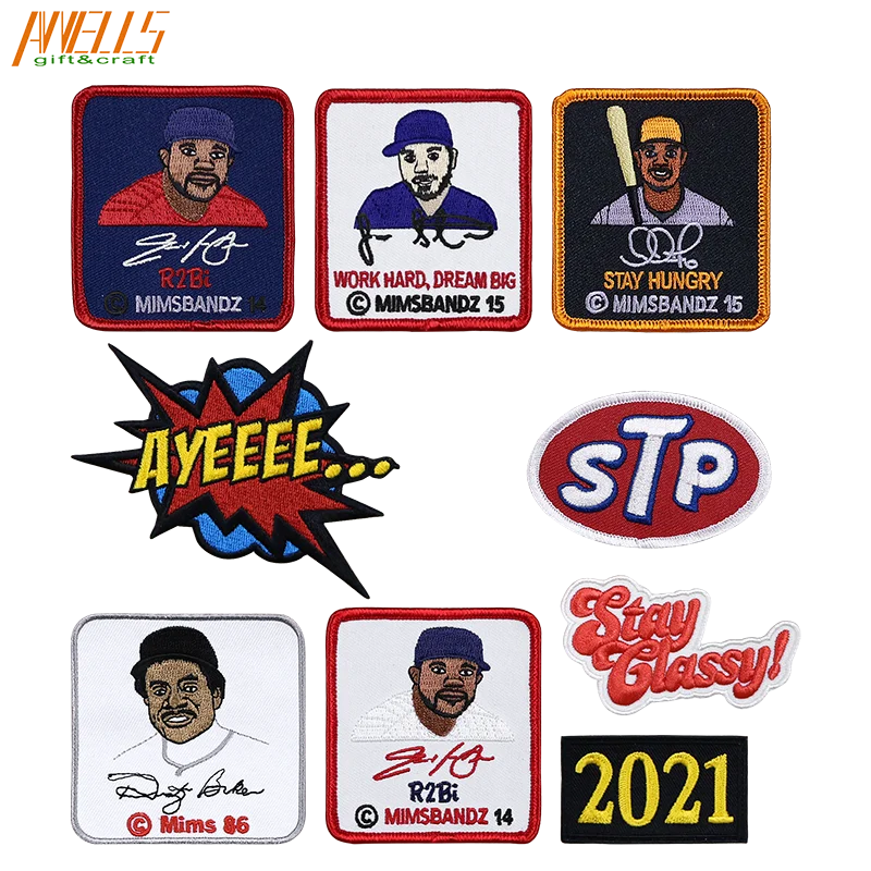 Embroidered Felt Hook and loop Peel and Stick Adhesive Iron-on School  Uniforms Jackets Logo College Letter Girl Scout Patches