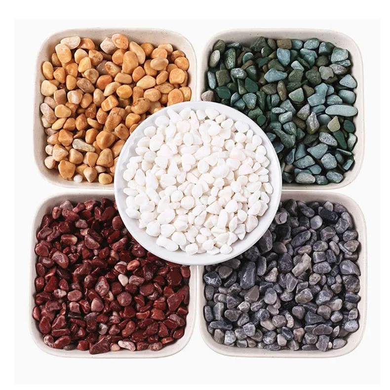 Colored landscape stone mixed with natural landscape colored gravel and rice washing stone terrazzo stone