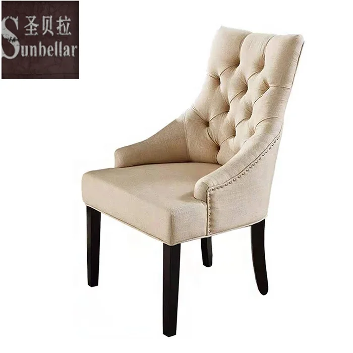 tufted dining chairs with nailheads wood legs fabric upholstery tufted buttons dining room chairs kitchen furniture