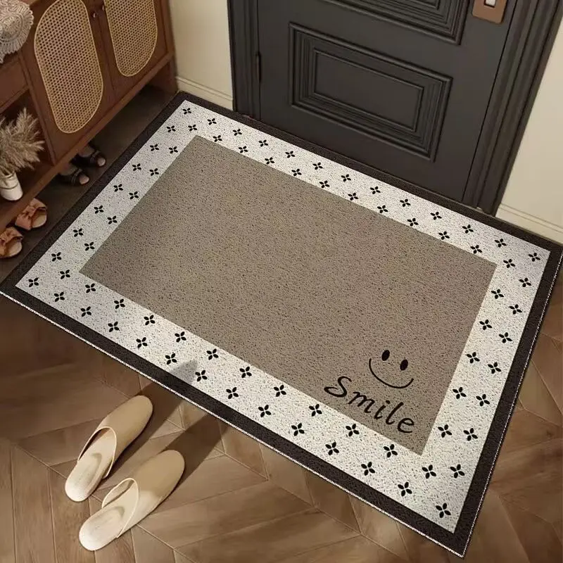 Modern Simple Entry Door Floor Mats Household Anti-slip Flushable Foot Mats Cuttable Silk Circle Floor Mats