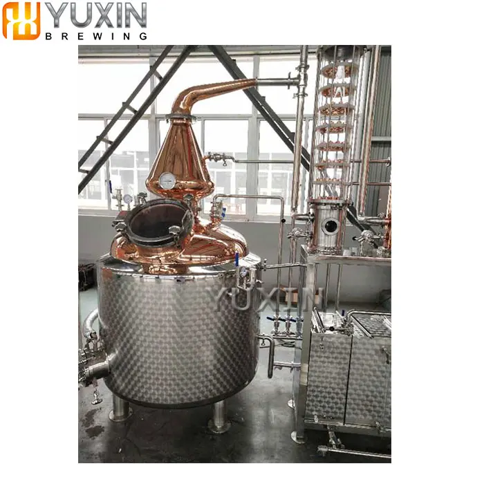500l copper gin alcohol reflux column still