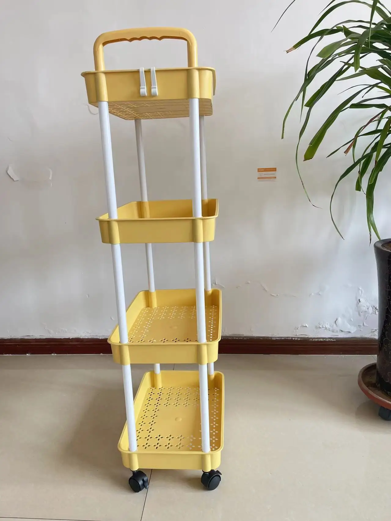 Trolley shelving Floor-to-ceiling kitchen Bathroom Mobile snack toilet Multi-storey bedroom bedside storage shelf