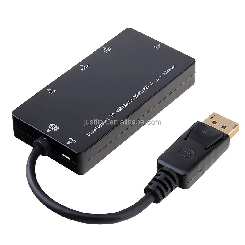 DisplayPort к HDMI DVI VGA конвертер 4 в 1 аудио USB кабель Многофункциональный адаптер для ПК компьютер мониторы мультимедиа