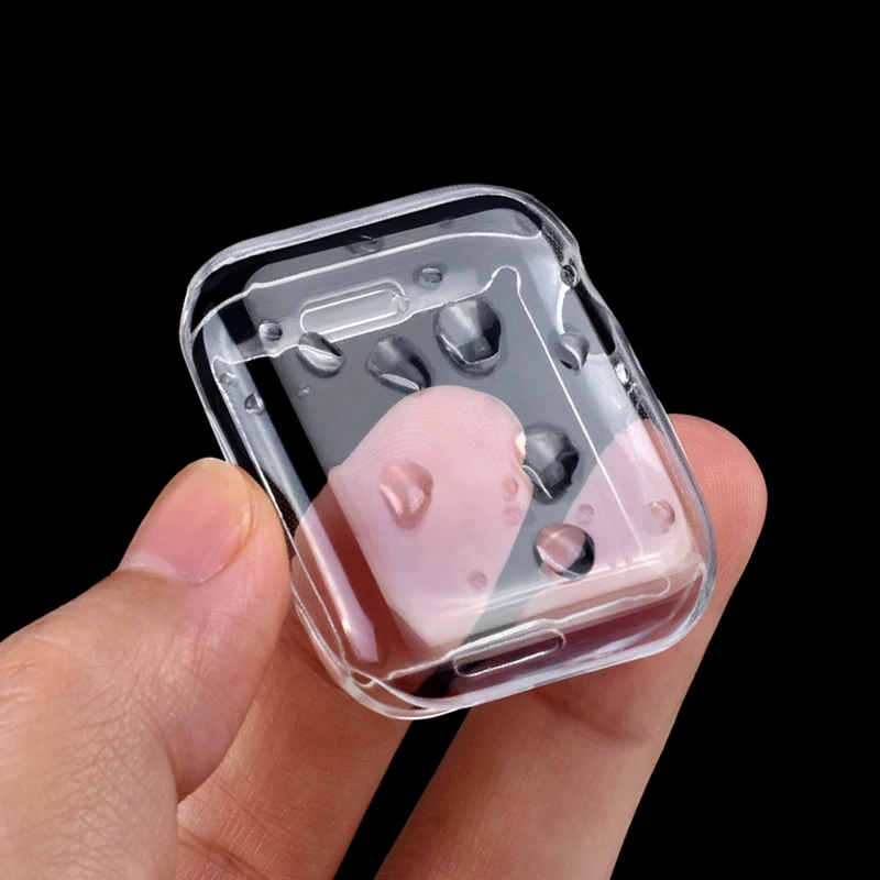  Прозрачный чехол для Apple Watch Series 3 2 1 38 мм 42 360 полностью мягкий прозрачный защитный из ТПУ iWatch 4/5 44