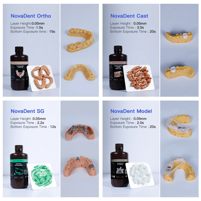 NOVA3D High Applicability Dental 3D Printing Resin Accurate Master 3D Printer Digital Orthodontics Dental 3D Printer
