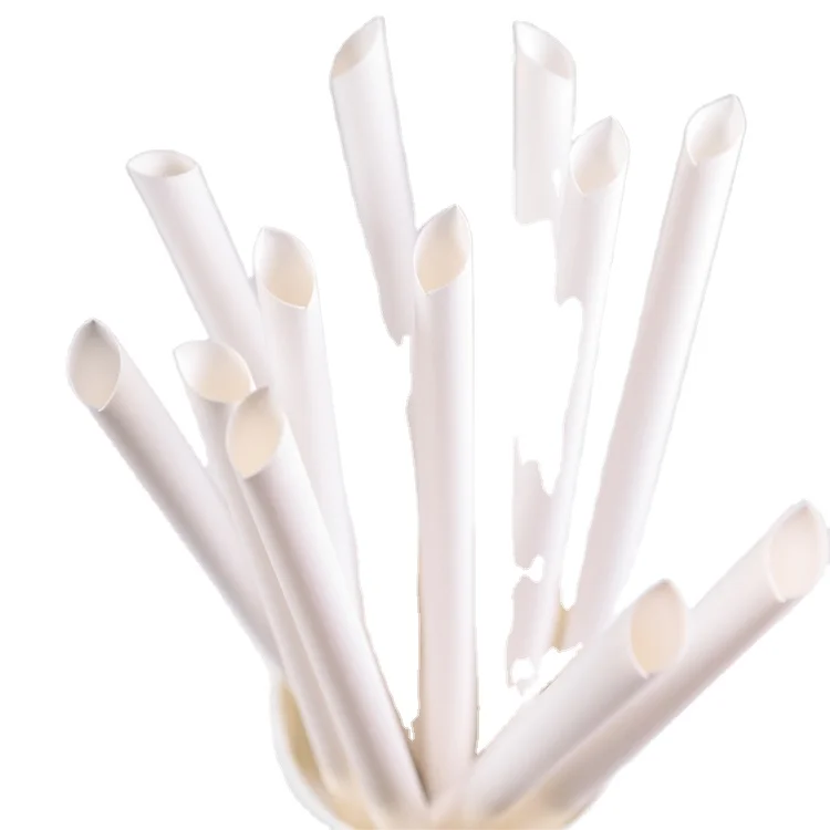 Manufacturers support custom-made biodegradable milk tea straws in individual paper packaging PLA drinking straw
