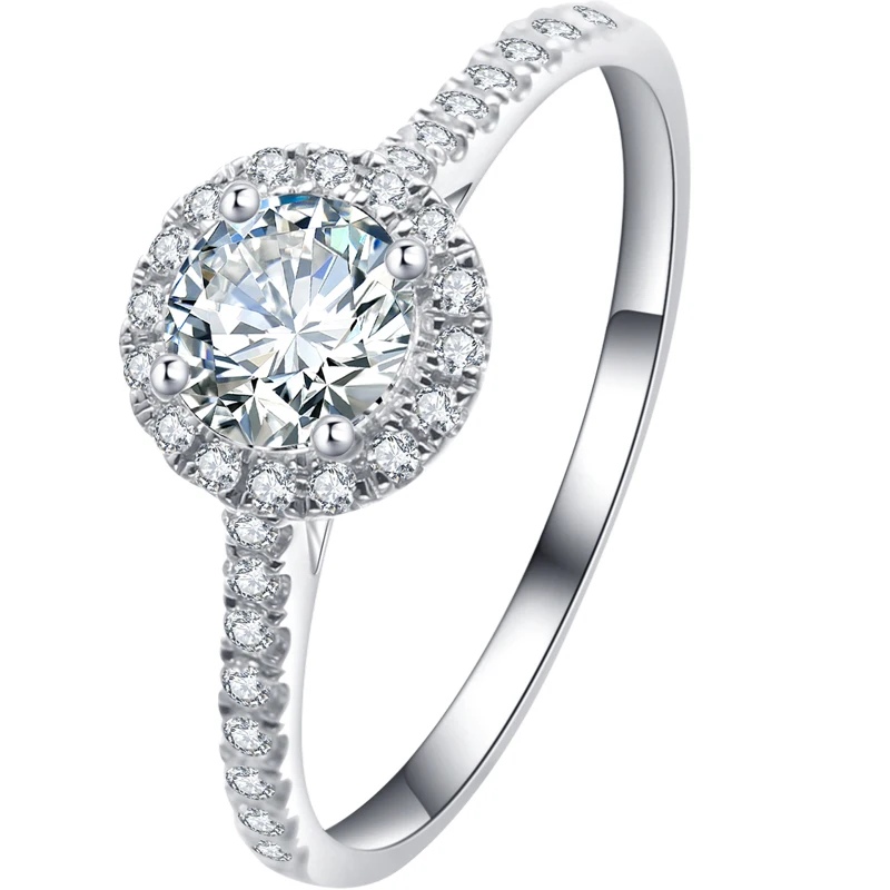 Изготовленный На Заказ VVS 1-5ct из белого золота 18 карат синтетический бриллиант обручальное кольцо для пары