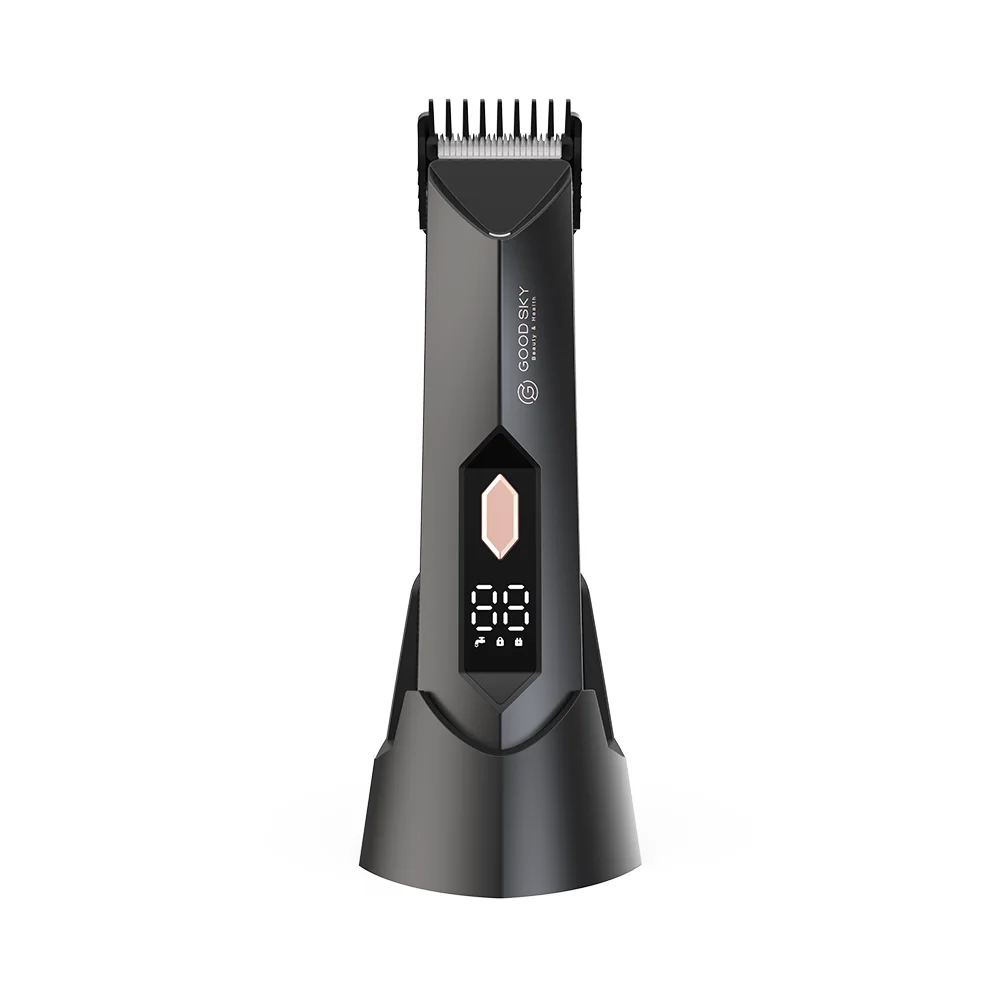 Factory Price Wet and Dry Waterproof Grooming Kit USB Rechargeable Cordless Mens Body Balls Groin Hair Trimmer With LED Display