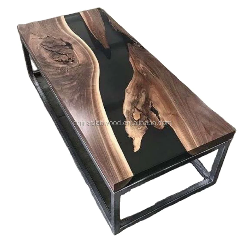 Top Glass Epoxy Resin Wood Table And Coffee Table