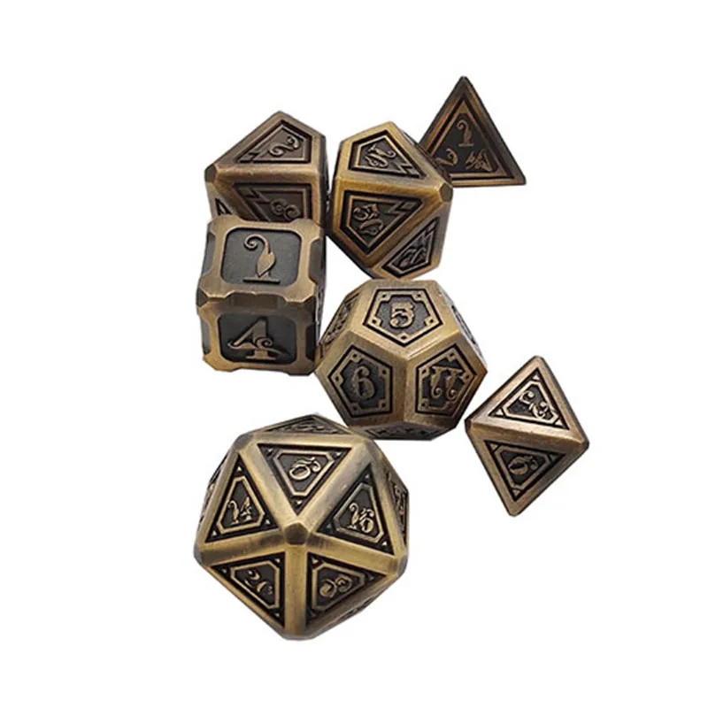 
Elcetroplating old style finished manufacturer on line promotion metal dice set custom for board games 