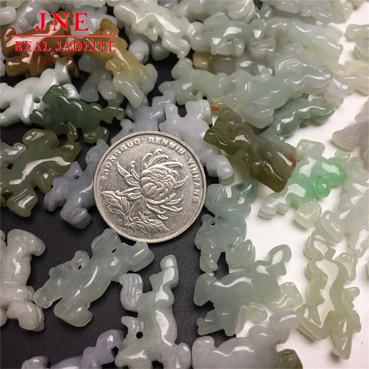 Myanmar Jade Parts Jade Parts Chinese Zodiac Horse Knitting Accessories Material SANCAI Jade Animal Small Pony Horse Accessories