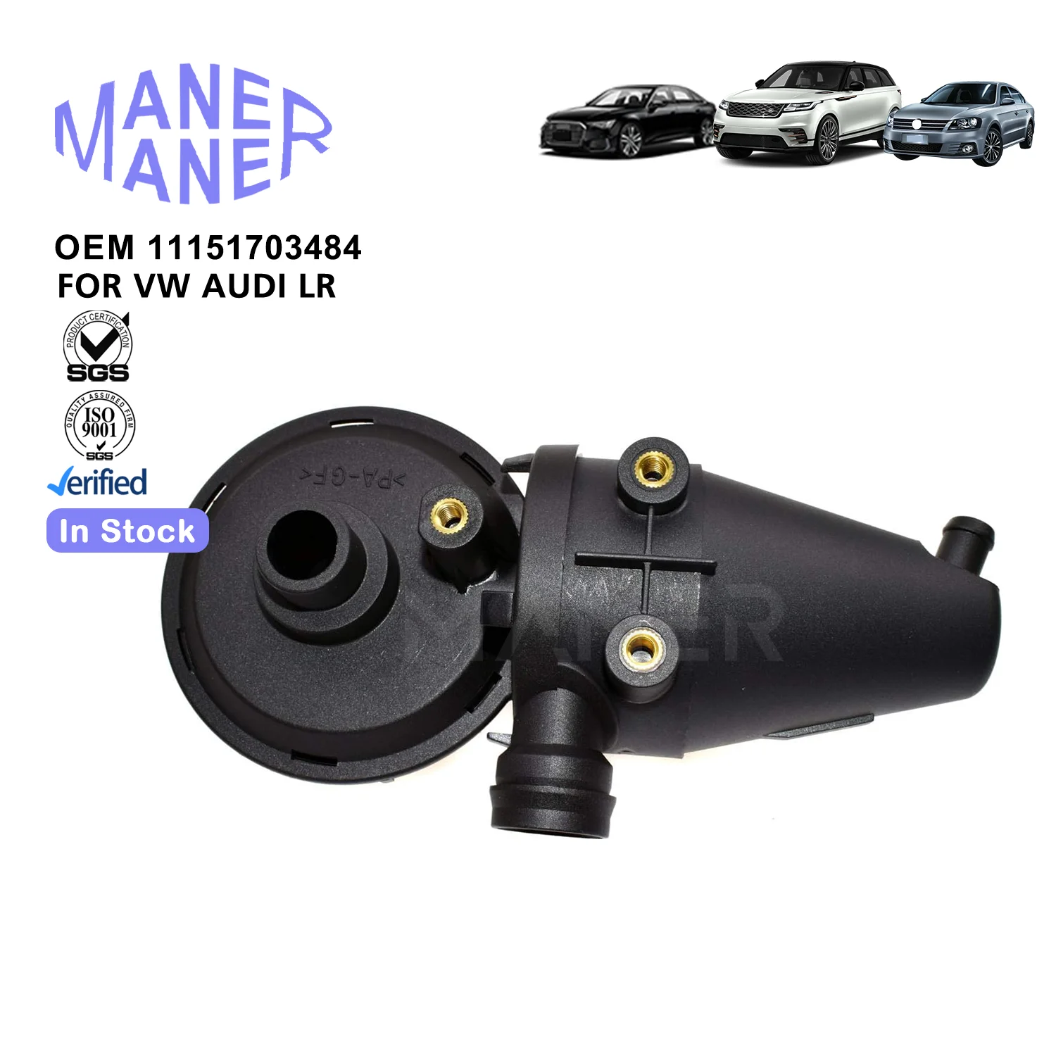 MANER 11151703484 Auto Spare Parts Crankcase Oil Separator PCV Vent Valve Kit for BMW E36 E39