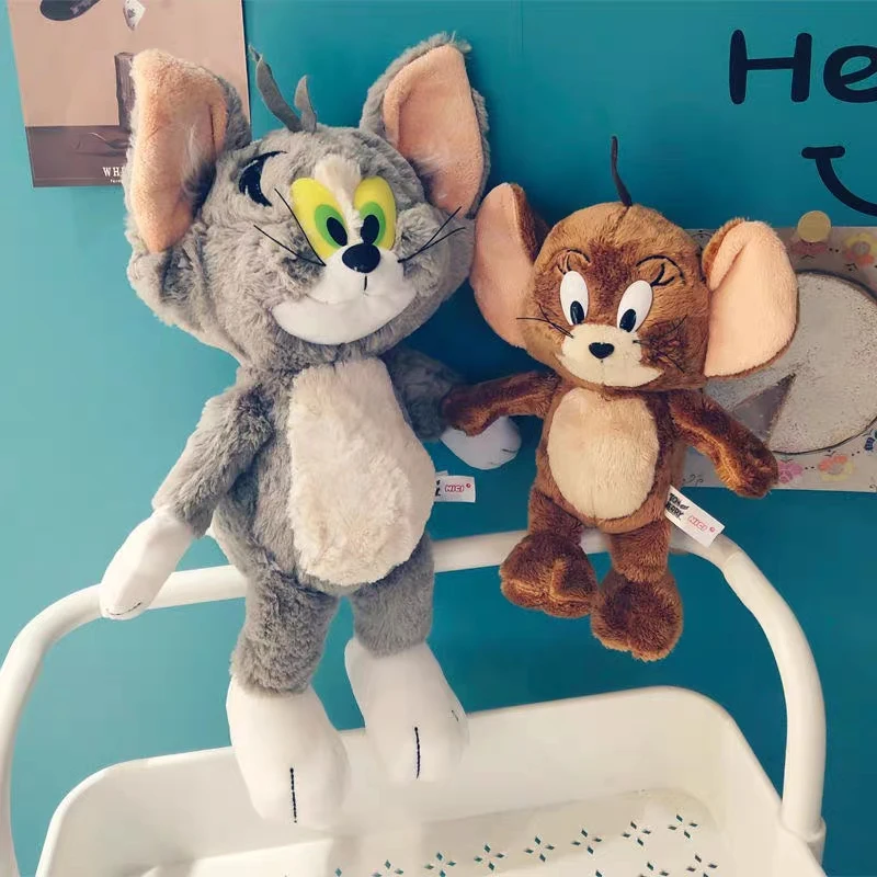Плюшевые игрушки в стиле аниме, кот Том, Джерри, мышь, кавайные Мультяшные животные, плюшевые игрушки, кукла для детей, подарки для детей, 25-40 см