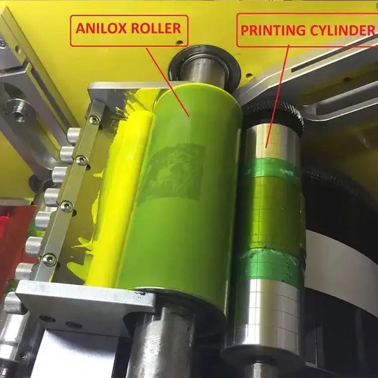 Mini Size Desktop Type 1 Color Flexo Fabric Nylon Taffeta Tape Label Printing Machine for Satin Ribbon Cotton and Paper