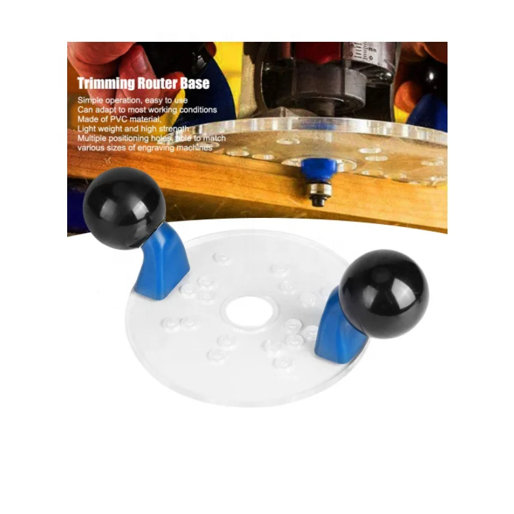 Circle Cutting Jig for a Router Acrylic Trimming Router Base Dowel Jig with Centering Pin Lucite Woodworking Fixture