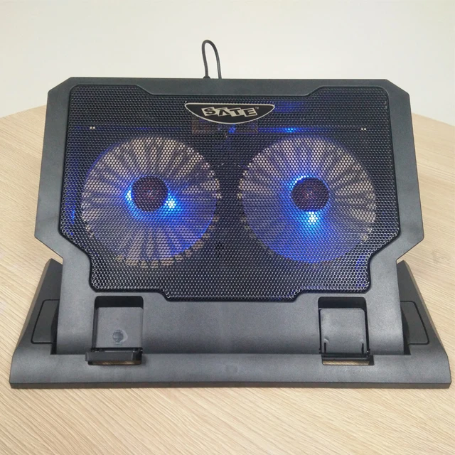 SATE- Brand stocked notebook cooler 5v  laptop notebook cooling pad stand 2 fans     A-CP19