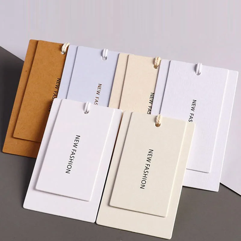 Custom Eco-friendly Special Cardboard Swing Tag Luxury Garment Logo Paper Tag Customized Brand Name Hang Tags For Clothing