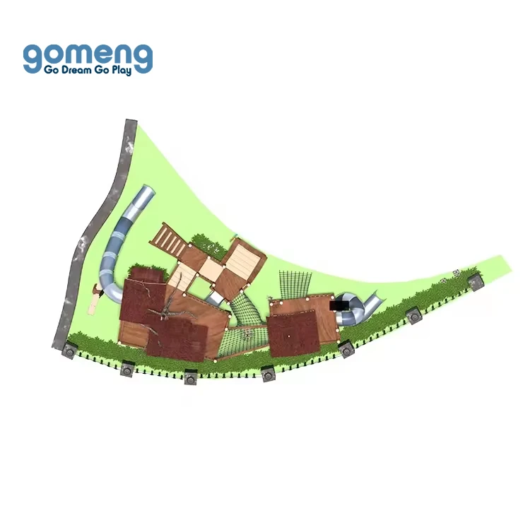 Log cabin outdoor kids playground equipment outdoor playground equipment wooden outdoor playground