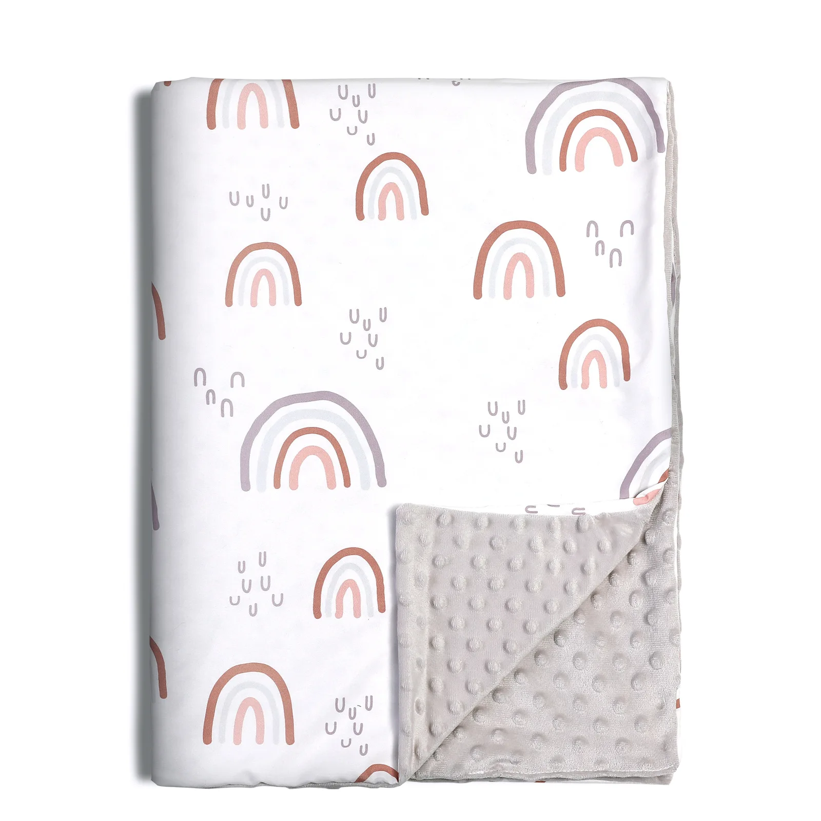 Baby Minky Blankets Cartoon Toddler Blanket for Boys Girls Sensory Bedding Blanket with Dotted Backing Double Layer