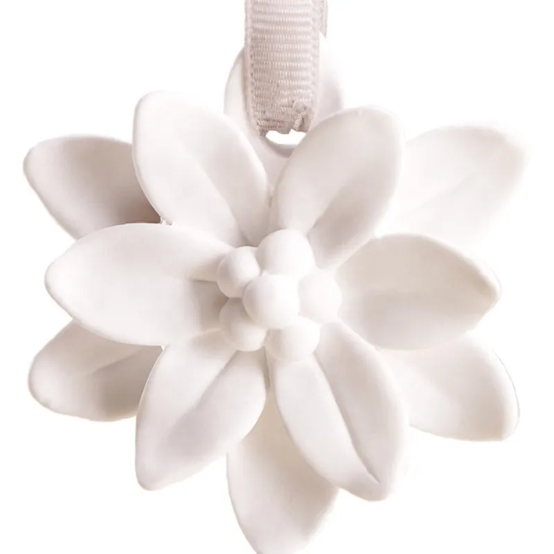 White lotus flower interior decoration ceramic accessories
