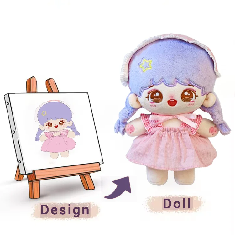 OEM Manufacturer No MOQ Plushie Customized Custom Plush Toy Kpop Idol Dolls Custom Movie Mascot Derivative Plush