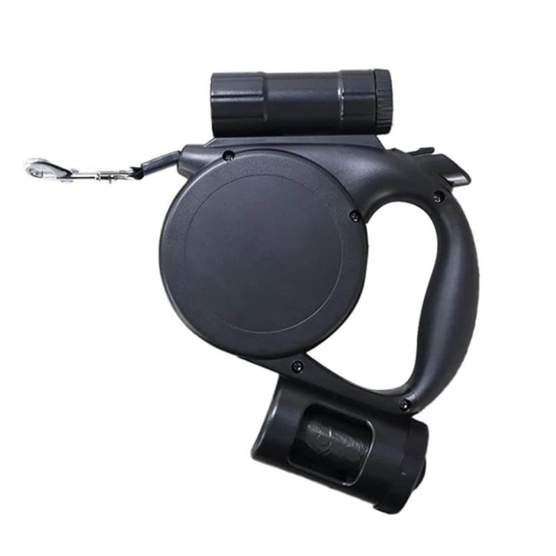 USA Warehouse Multifunctional Automatic Flexible Tractor Rope With Garbage Bag Portable Dog Traction Rope In Stock