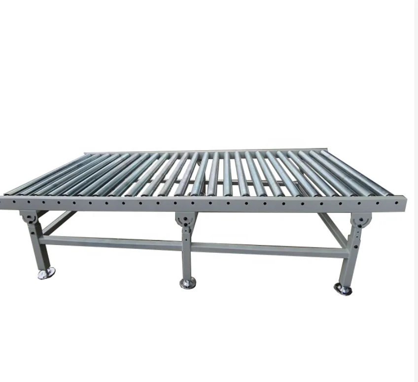 Factory custom small rotary drive roller table conveyor for Storage shelf