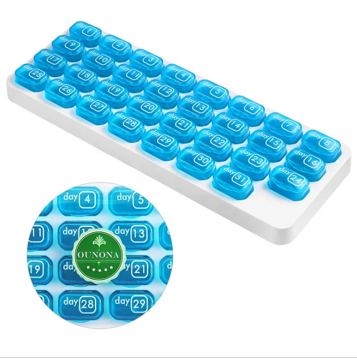 
High Quality Keyboard Type Monthly 31Compartments Plastic Pill Box/Pill Storage Case/Pill Organizer 