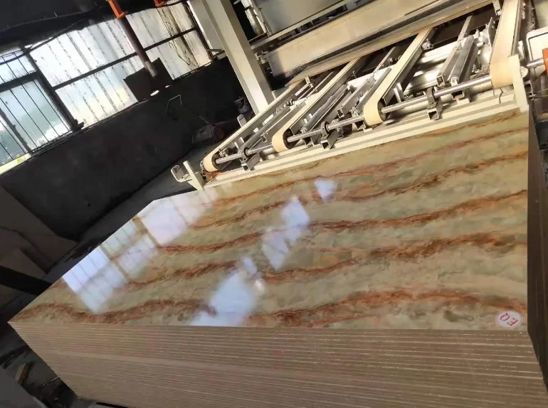 Cheap Marble texture high gloss spray paint UV melamine plywood board price