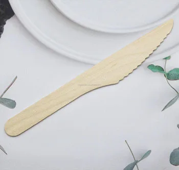 100% Natural Biodegradable Eco-friendly Wooden Cutlery Knife Fork Spoon Napkin Set