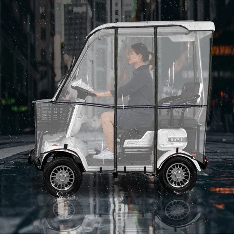 [Удобный автомобиль] четырехколесный автомобиль MinibusE30 с навесом. Трехместное сиденье. Удобный транспорт. Дети пожилые инвалиды. Мотор 650w.