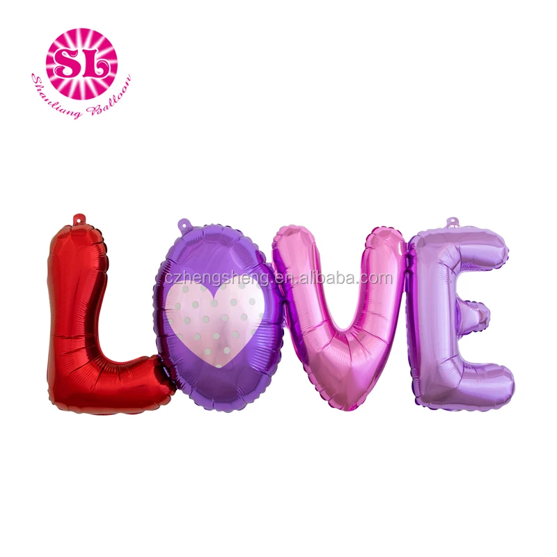 Свадебный воздушный шар с надписью love, праздничный декоративный воздушный шар из фольги