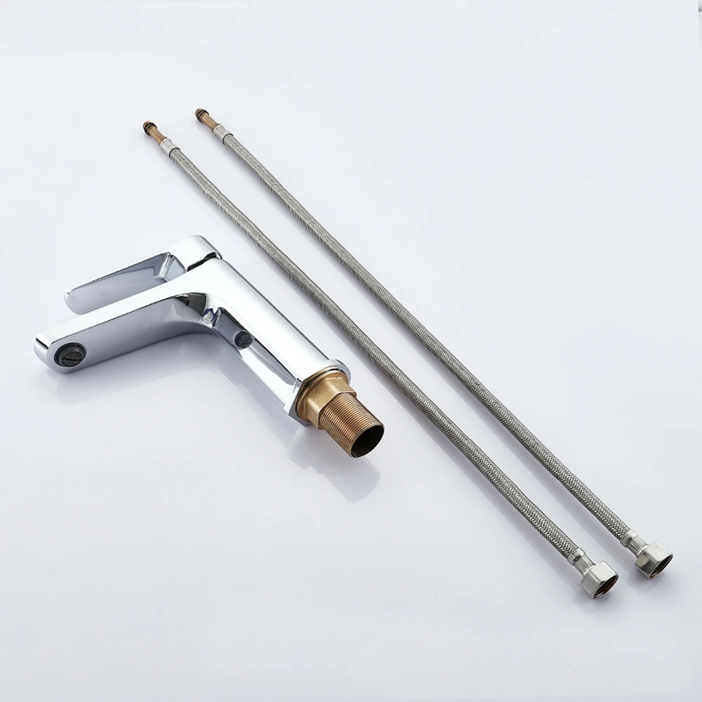 YUNDOOM OEM Torneira Kran Griferia Banheiro Chrome Deck Mounted Angle Cock Bathroom Tap Accessories Grifo Robinet Basin Faucet