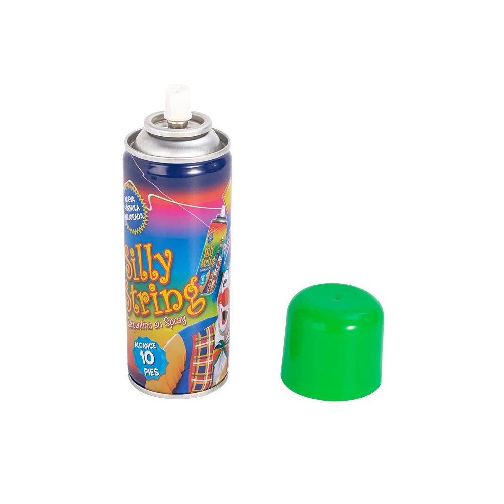 Eco-Friendly Biodegradable Crazy Spray Silly String for Wedding Birthday Party Festival Celebration Glow In Colorful Tan