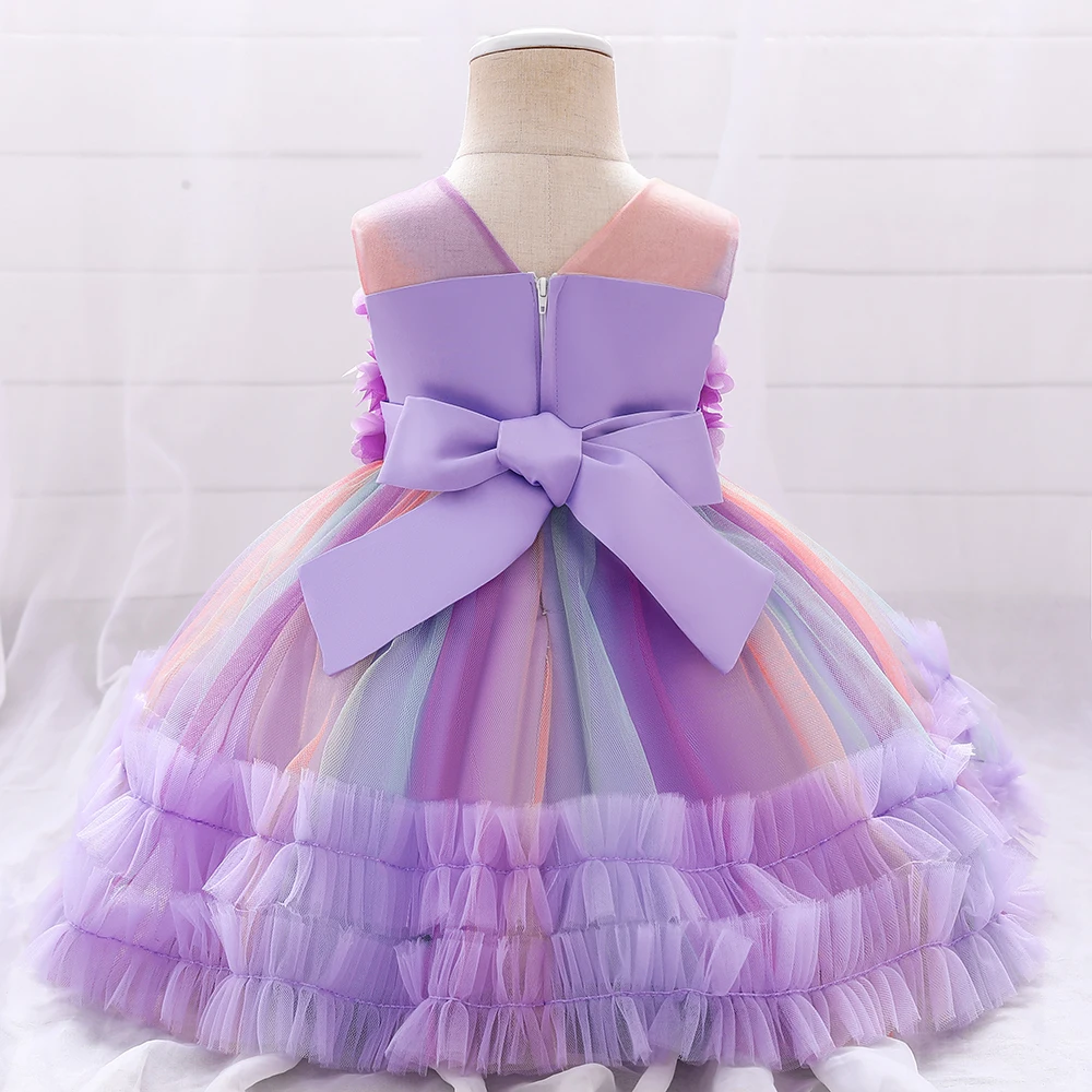 Элегантное платье для маленьких девочек платья с цветочным принтом детская одежда на свадьбу; От 0 до 5 лет новорожденных