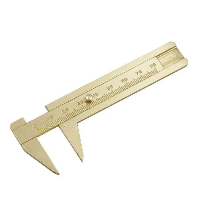0-80 Single-double Graduated Brass Calipers with Pointed Mouth Vernier Calipers Mini Brass Calipers