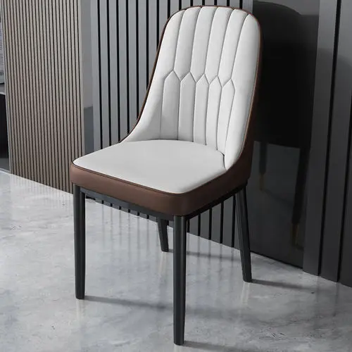 Best Price High Back Upholstered Kitchen Chair Synthetic Leather Home Restaurant Dining Chairs