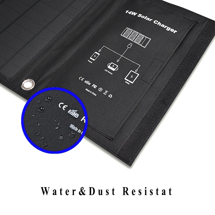 
SunPower Fold Portable Solar panels Charger with 14W cell 