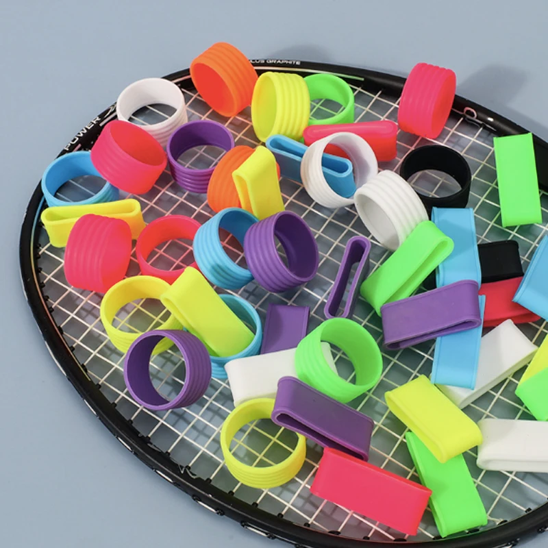 Small Flat Stretchy Silicone Rubber Ring Racquet Pickleball Paddle Grip Band Ring