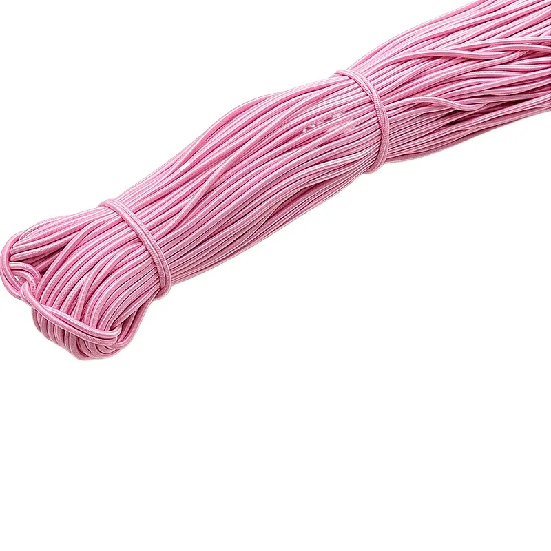 Factory wholesale round black elastic cord cords custom 2mm 3mm 4mm 5mm shock bungee elastic string cord elastic rope