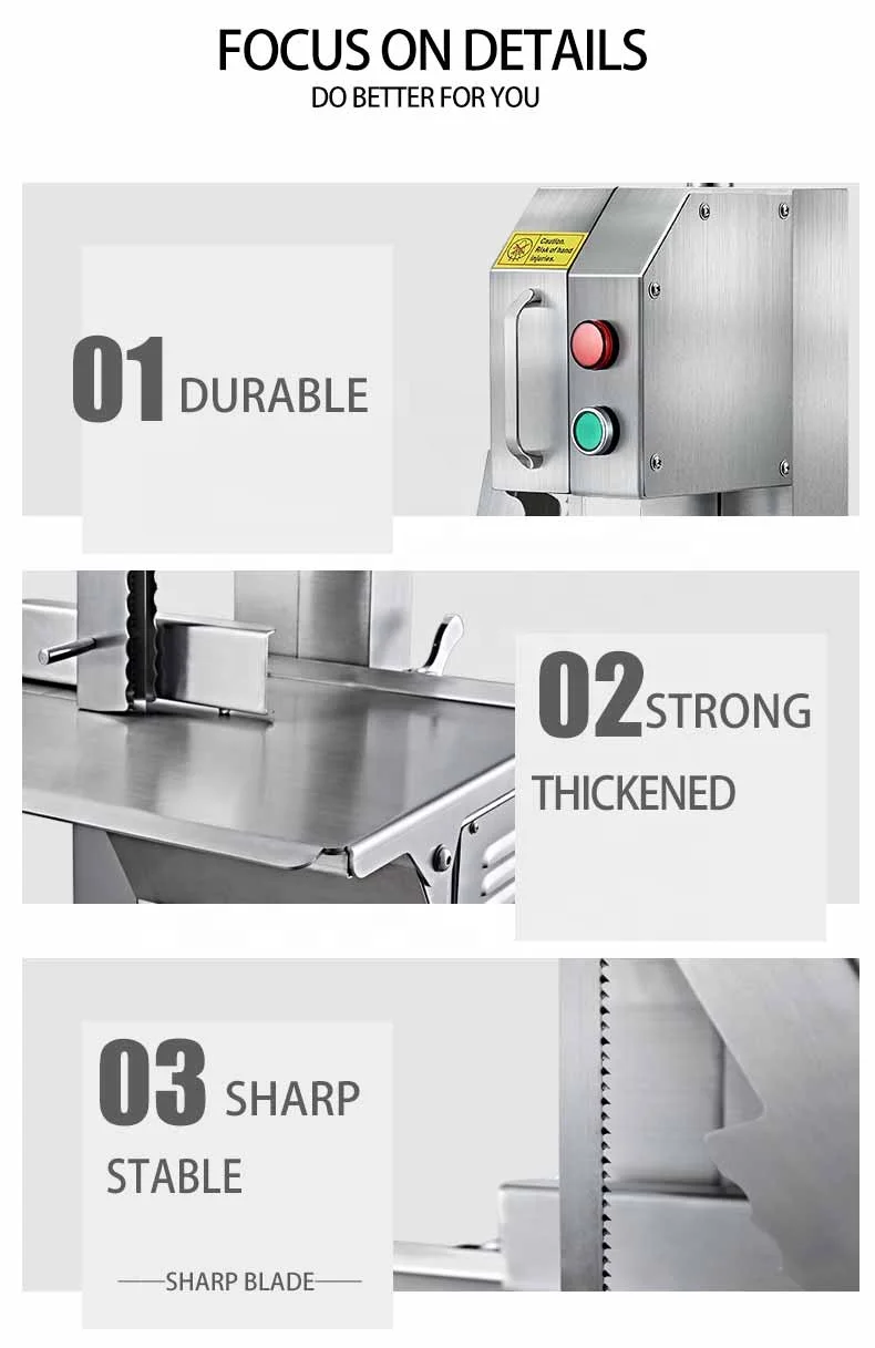 Factory outlet stainless steel Commercial Frozen Meat  Fish  chicken meat bone saw machine beef cutter bonesaw machine