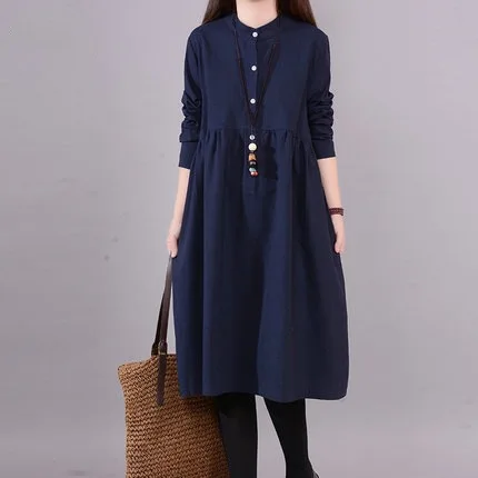 Женское льняное Хлопковое платье