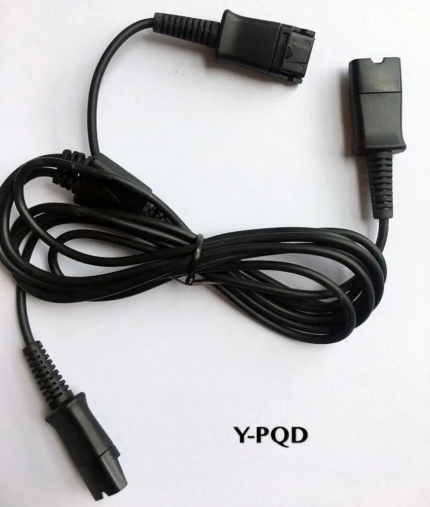 Y splitter adapter training cable for Training Center Compatible with Plantronics or Jabra QD headset