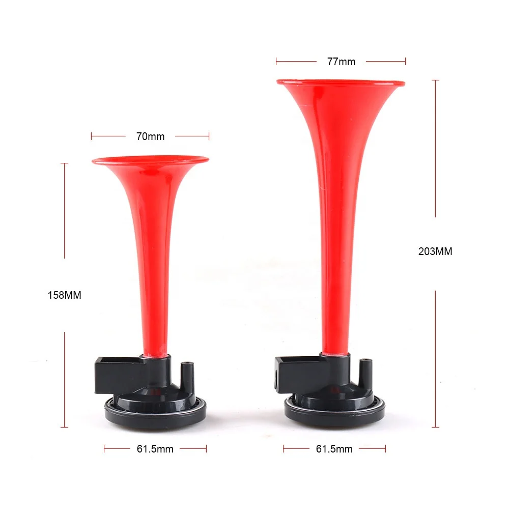 12V 115dB Red/Black Car Motorcycle Air Horn Train Kit Dual Trumpet Ultra Loud
