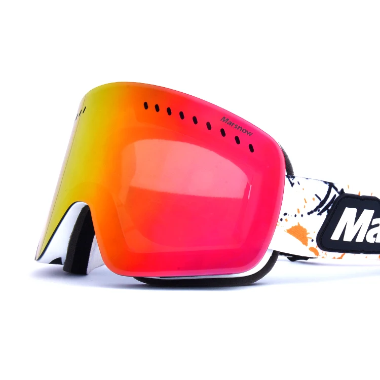 
Sports support custom small wholesale magnetic frameless designer best mirrored snowboard glasses snow ski goggles 