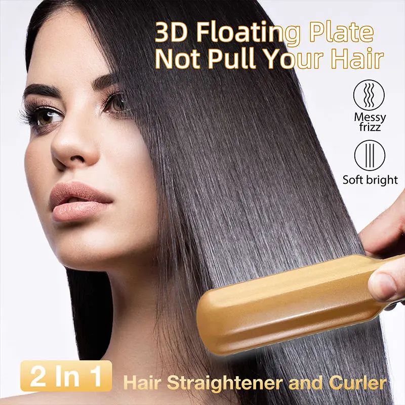 New Product Gold Hair Straightener Wholesale Private Label Factory Price Quality Professional Titanium Best Flat Iron